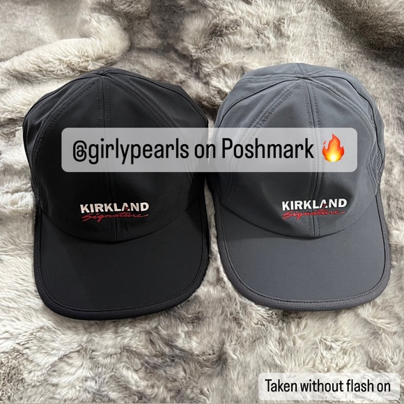Kirkland Signature Unisex Logo Hat 2 Hats Black & Gray NEW